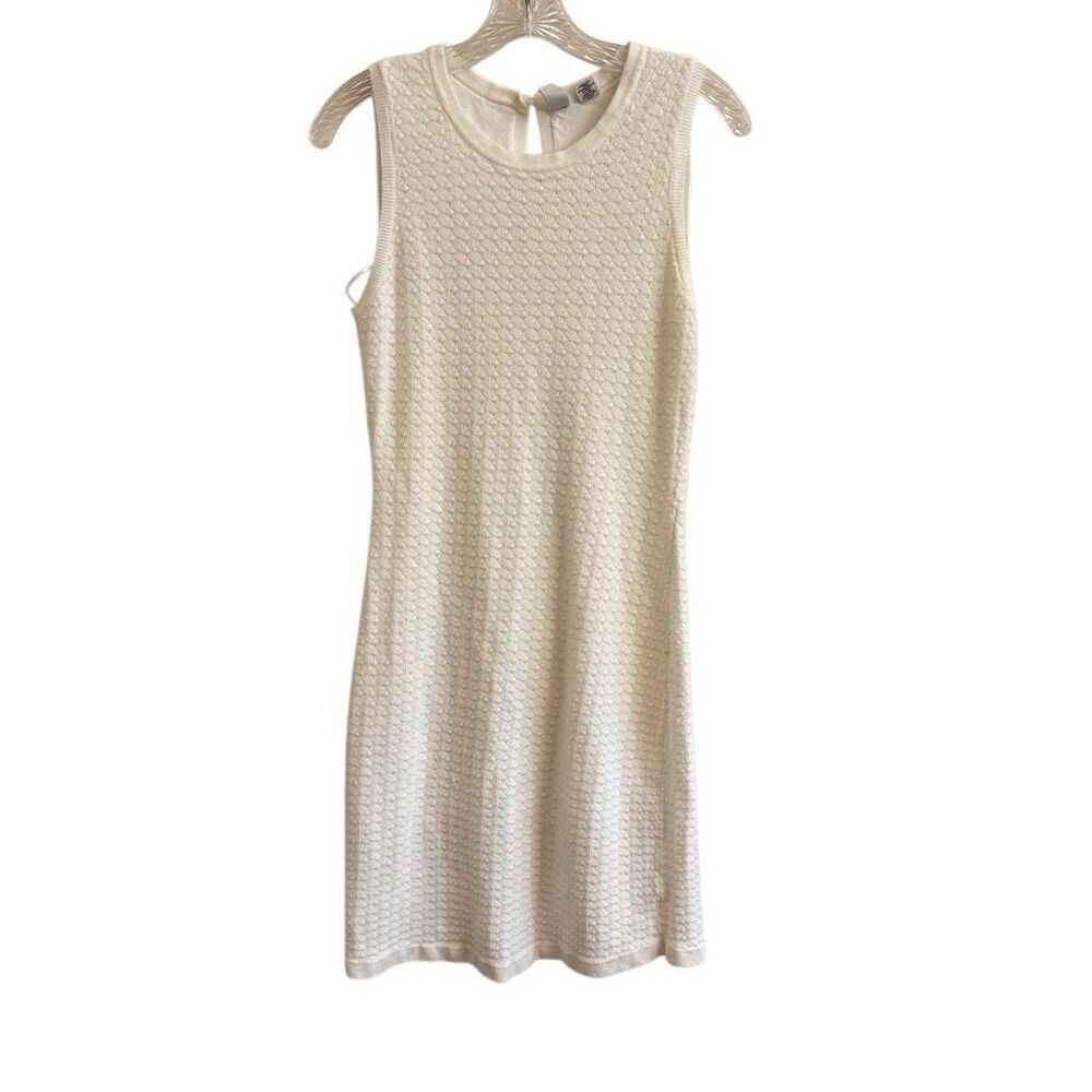Joie Sleeveless Knit Sweater Dress Winter White Size Medium